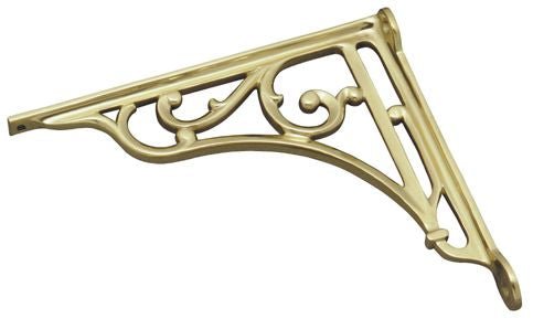 Superior Brass Shelf Bracket PB 185x230mm - primehardware