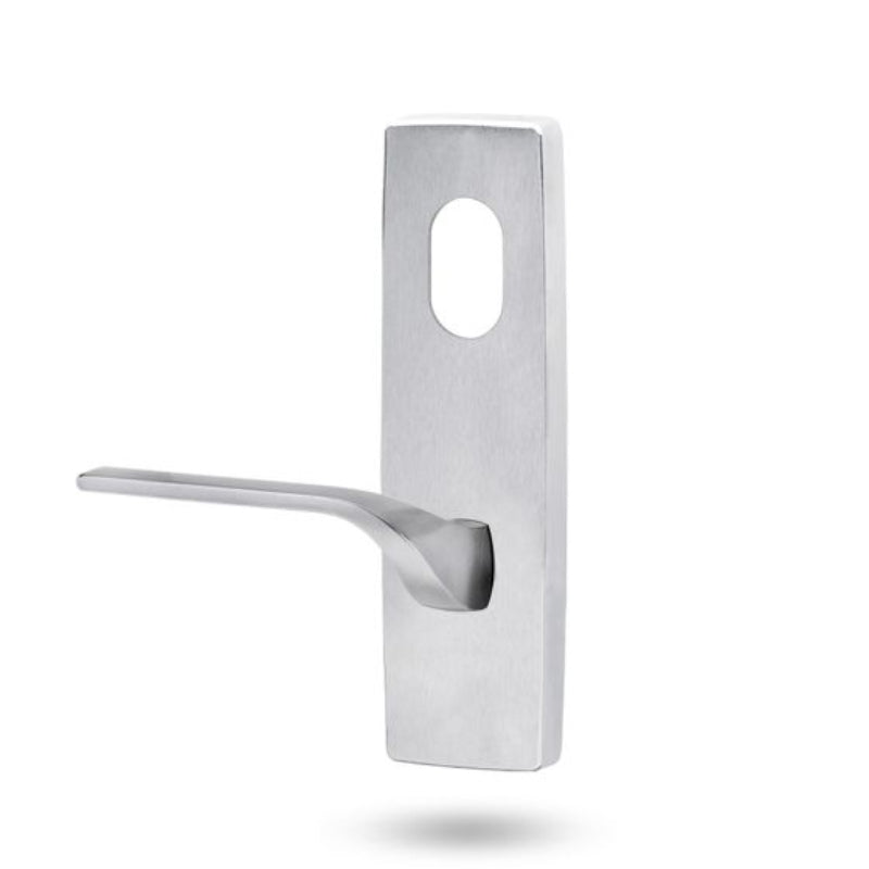 Lockwood 1801 Square End Plate With Cylinder Hole & 122 Right-Handed Lever Satin Chrome 1801/122RSC