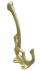 Superior Brass Hat & Coat Hook PB 140mm (Gothic Hat &amp Coat Hooks) - primehardware