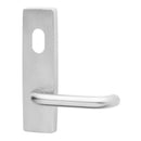 Lockwood 1801 Square End Plate With Cylinder Hole & 123 Lever Polished Brass 1801/123PB - primehardware