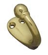 Superior Brass Single Hook 47mm Projection 47mm Polished Brass