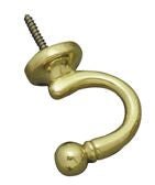 Superior Brass Single Hook Polished Brass 45mm (Pair)