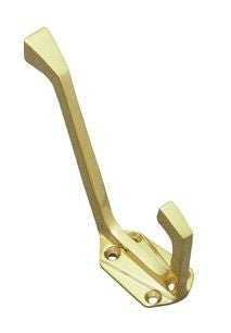 Superior Brass Hat & Coat Hook Art Deco Design Polished Brass 100mm