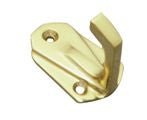Superior Brass Single Hook Art Deco Design Polished Brass 50mm