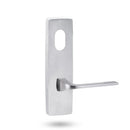 Lockwood 1801 Square End Plate With Cylinder Hole & 123 Lever Satin Chrome 1801/123SC - primehardware