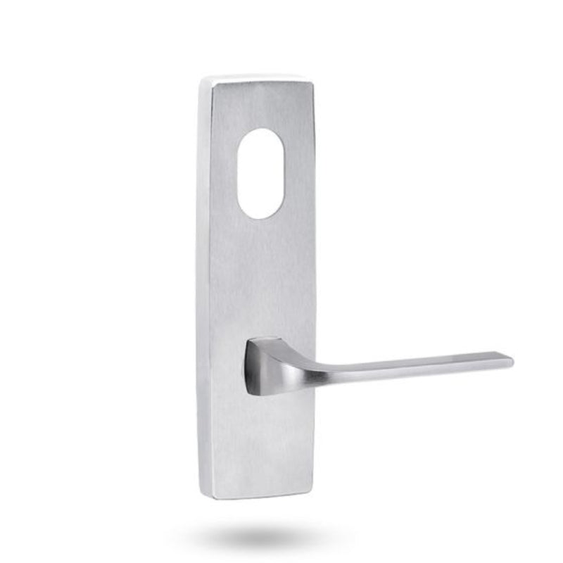 Lockwood 1801 Square End Plate With Cylinder Hole & 123 Lever Satin Chrome 1801/123SC