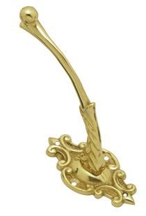 Superior Brass Hat & Coat Hook PB 110mm (Proj. 110mm) - primehardware