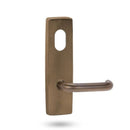 Lockwood 1801 Square End Plate With Cylinder Hole & 124 Lever Arch Bronze Unlacquered 1801/124AU - primehardware