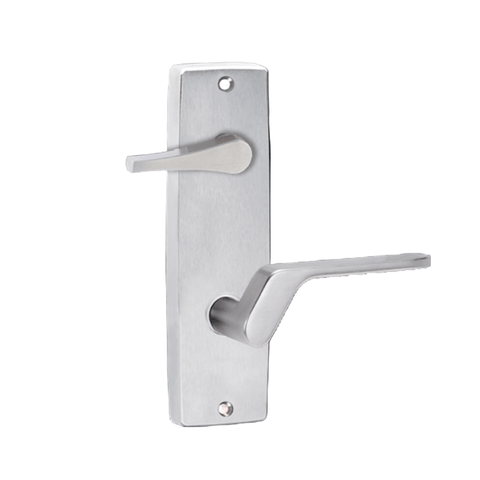 Lockwood 1939 Square End Plate With Disabled Turn And 41 LH Lever Satin Chrome 1939/41LSC - primehardware