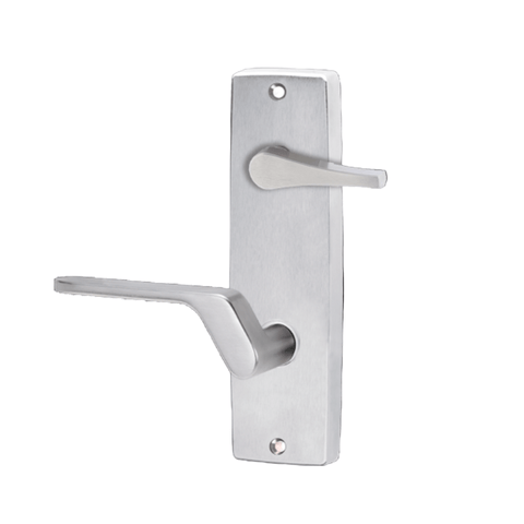 Lockwood 1939 Square End Plate With Disabled Turn And 41 RH Lever Satin Chrome 1939/41RSC - primehardware
