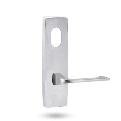 Lockwood 1801 Square End Plate With Cylinder Hole & 124 Lever Satin Chrome 1801/124SC - primehardware