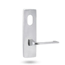 Lockwood 1801 Square End Plate With Cylinder Hole & 124 Lever Satin Chrome 1801/124SC - primehardware