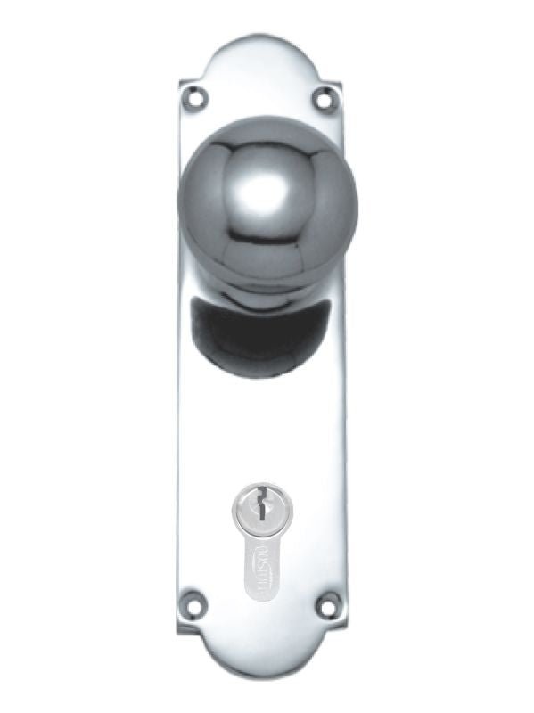 Superior Brass Knob Lock (CC 85mm) CP 200x50mm - primehardware