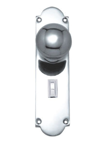 Superior Brass Knob Lock Privacy Chrome Plated Polished Chrome 200x50mm (Pair)