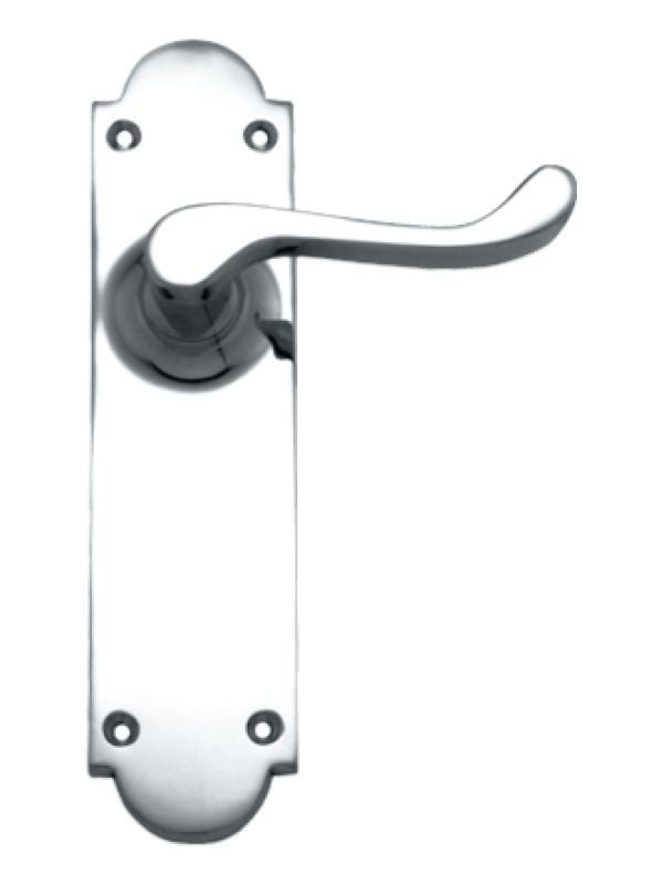 Superior Brass Lever Latch Passage Set CP 200x50mm ONLY LEVER SET - primehardware