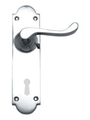 Superior Brass Lever Lock punched to suit myLOCK CP 200x50mm ONLY LEVER SET - primehardware