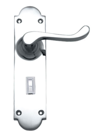 Superior Brass Lever Lock Privacy CP 200x50mm ONLY LEVER SET - primehardware