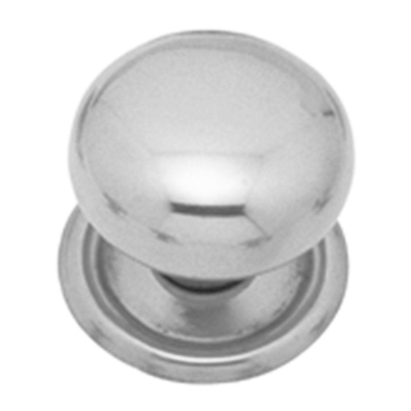 Superior Brass Round Cupboard Knob CP 25mm - primehardware