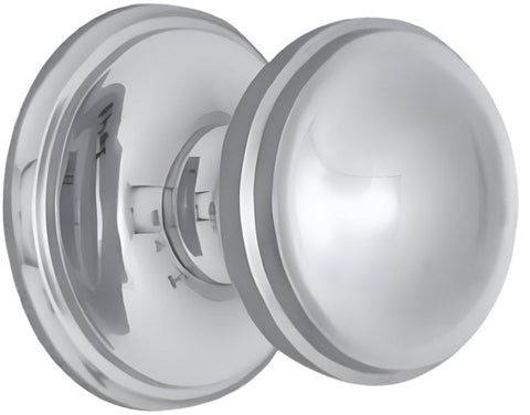 Superior Brass Centre Door Knob Polished Chrome 85mm 3040 - primehardware