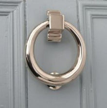 Superior Brass Contemporary Ring Knocker Chrome Plated Polished Chrome 110mm