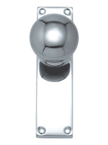Superior Brass Knob Latch Passage Chrome Plated Polished Chrome 150x42mm (Pair)