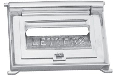 Superior Brass Letter Plate Front Opening CP 165x240mm - primehardware