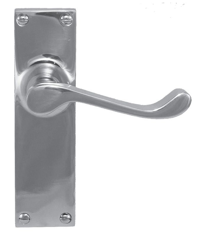 Superior Brass Lever Latch Passage Set CP 150x42mm ONLY LEVER SET - primehardware