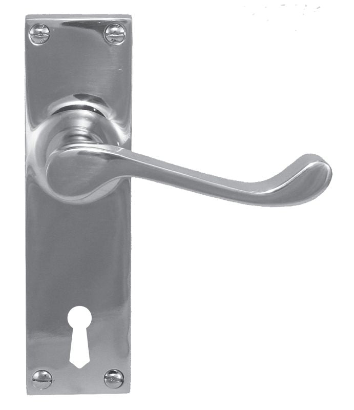 Superior Brass Lever Lock (CC 57mm) CP 150x42mm ONLY LEVER SET - primehardware