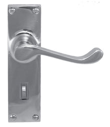 Superior Brass Lever Lock Privacy Chrome Plated Polished Chrome 150x42mm (Pair)