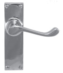 Superior Brass Lever Latch Passage Set CP 150x42mm ONLY LEVER SET - primehardware