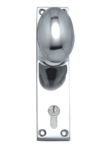 Superior Brass Knob Latch Chrome Plated CC 47.6mm Polished Chrome 150x42mm (Pair)