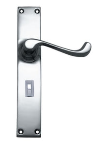 Superior Brass Lever Lock Privacy Chrome Plated Polished Chrome 152x36mm (Pair)
