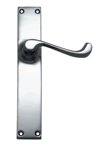 Superior Brass Lever Latch Chrome Plated Polished Chrome 105x36mm (Pair)