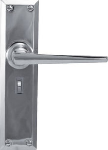 Superior Brass Lever Lock Privacy Polished Chrome 200x50mm (Pair)