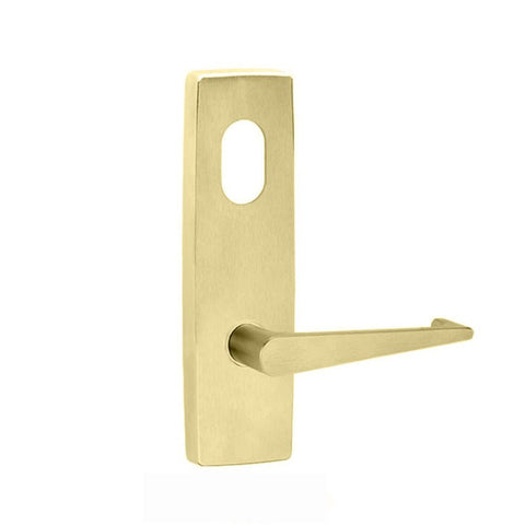 Lockwood 1801 Square End Plate With Cylinder Hole & 133 Lever Polished Brass 1801/133PB - primehardware