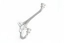 Silver wall hook on a white background