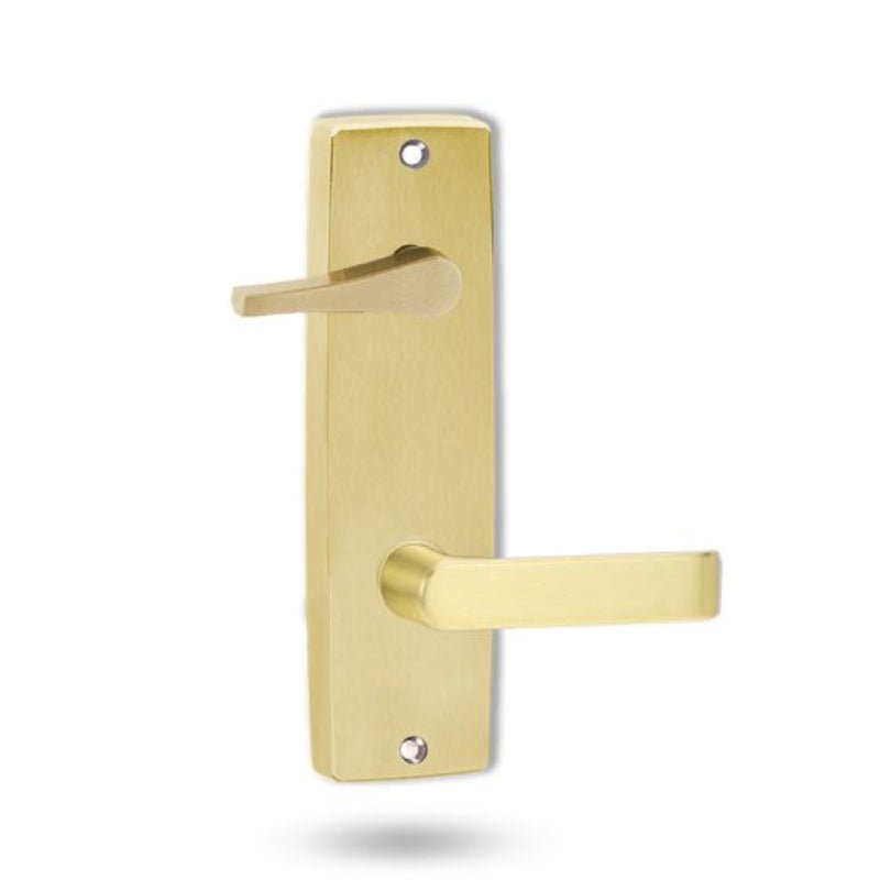 Lockwood 1939 Square End Plate With Disabled Turn And 59 Lever Satin Brass 1939/59SB - primehardware