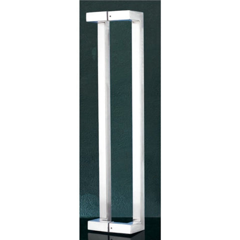 Tall white cylindrical object on a dark green background