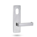 Lockwood 1801 Square End Plate With Cylinder Hole And 142 Lever Satin Chrome 1801/142SC - primehardware