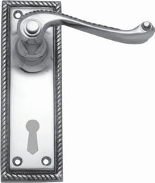 Superior Brass Lever Lock CC 57mm Polished Chrome 150x50mm (Pair) Only Lever Set