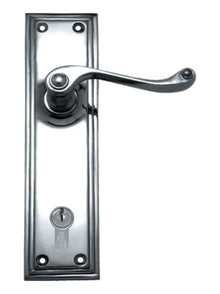 Superior Brass Lever Lock Centre to Centre 85mm Chrome Plated Polished Chrome 200x50mm (Pair)
