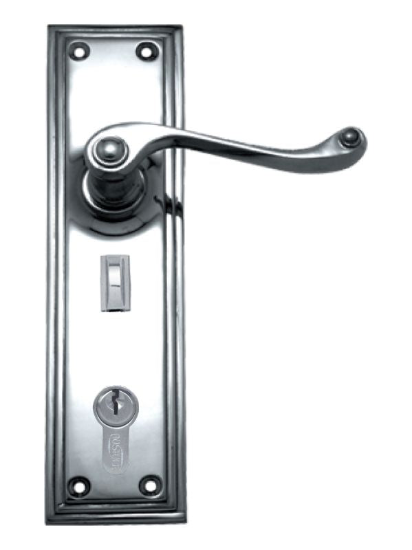 Superior Brass Lever Lock to suit myLock CP 200x50mm  ONLY LEVER SET