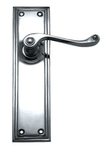 Superior Brass Lever Latch Passage Chrome Plated Polished Chrome 150x50mm (Pair)