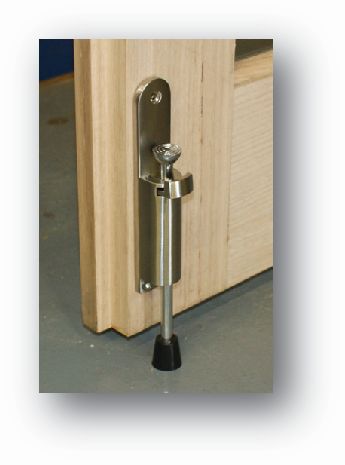 Superior Brass Door Stop - Foot Operated Spring Release CP 185mm - primehardware