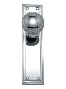 Superior Brass Knob Latch Edged Passage Polished Chrome 150x50mm (Pair) Only Lever Set
