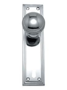 Superior Brass Knob Lock CC 57mm Polished Chrome 150x50mm (Pair) Only Lever Set