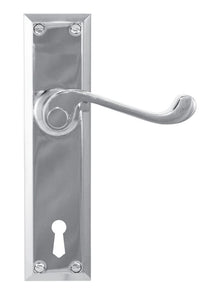 Superior Brass Lever Lock CC 57mm Polished Chrome 200x50mm (Pair)