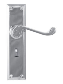 Superior Brass Lever Lock Privacy Polished Chrome 200x50mm (Pair) Only Lever Set