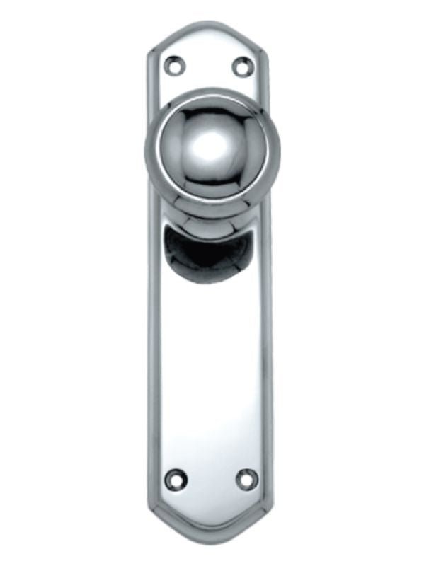 Superior Brass Knob Latch Passage Set CP 200x48mm - primehardware