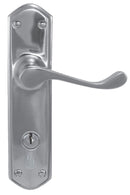 Superior Brass Lever Lock (CC 85mm) CP 200x48mm ONLY LEVER SET - primehardware